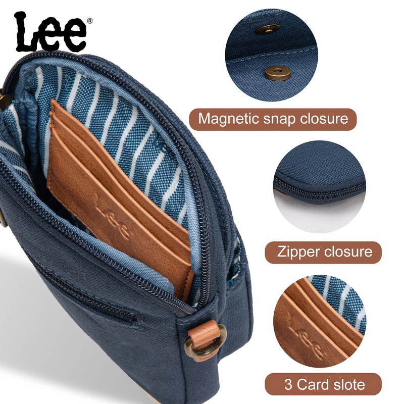 Montana West x Lee Small Crossbody Bags for Women, Denim Phone Purse & Travel Wallet with Card Slots Shoulder Bag LEE58-002-1NY