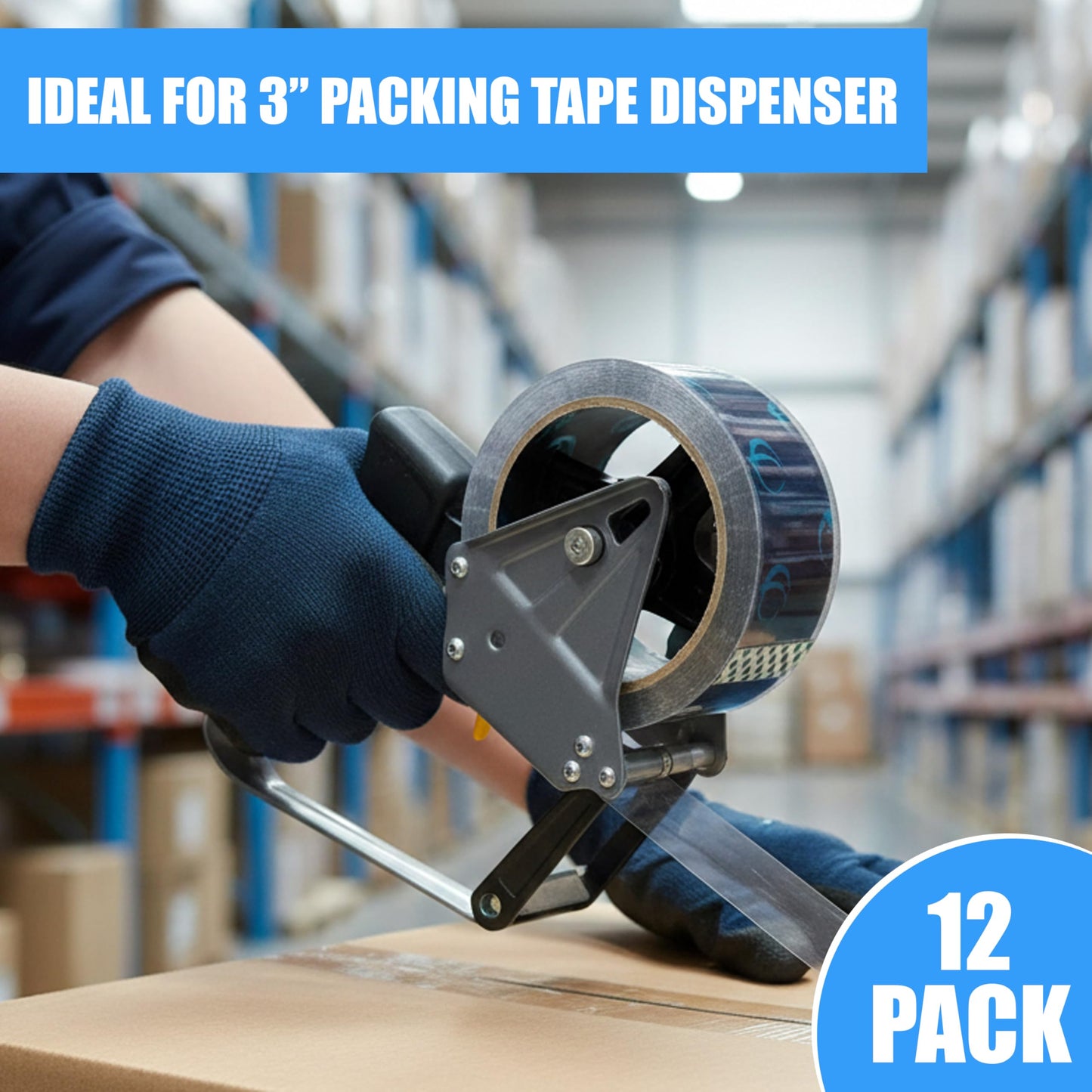 Genesis Global Logistics Clear Packing Tape, 12 Rolls Heavy Duty Packaging Tape for Shipping Packaging Moving Sealing, Thicker Clear Packing Tape, 1.88 Inches Wide, 60 Yards Per Roll