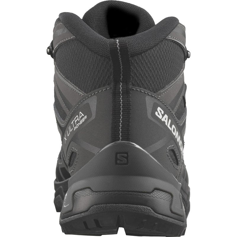 SALOMON X Ultra Pioneer Mid Gore-Tex Women's Outdoor Shoes, Waterproof, Secure foothold, and Stable & cushioned, Black Magnet Monument, 10.5 US
