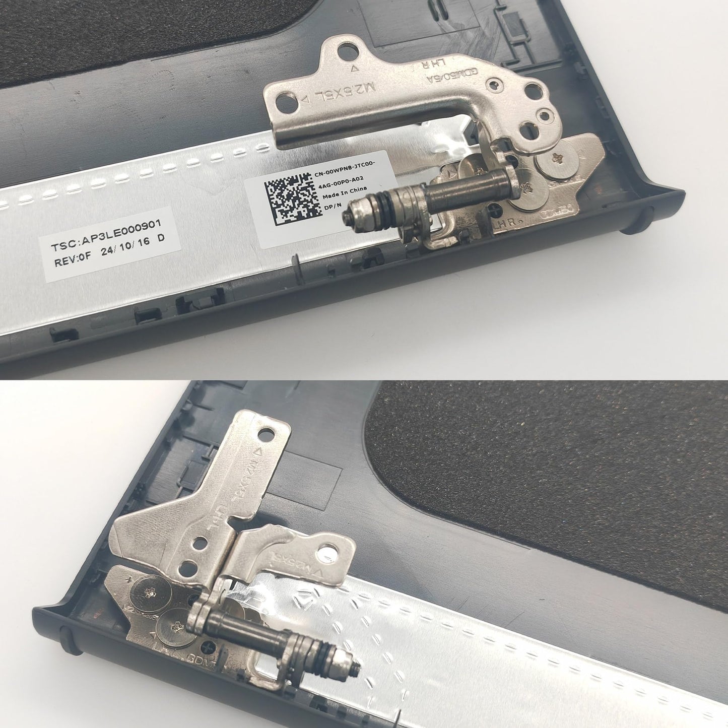 Jxjslp Replacement LCD Back Cover Top Case Lid Front Bezel Frame with Hinges for DELL Inspiron 15 3510 3511 3515 Series Laptop 0WPN8 00WPN8 9WC73 09WC73 AP3LE000901 Black