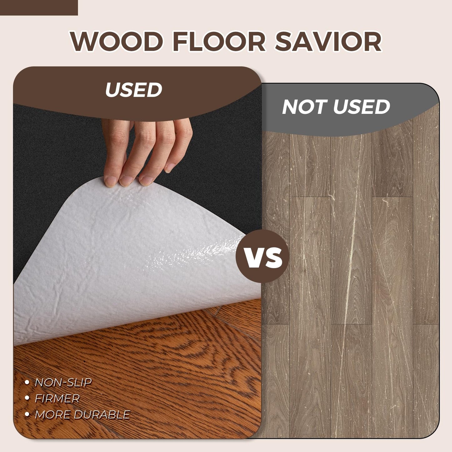Office Chair Mat,Hardwood Floor Chair Mat Suitable for Hardwood and Tile Floors,Large Non-Slip Floor Protection Mat,Does Not Pill,Black(36"x48")
