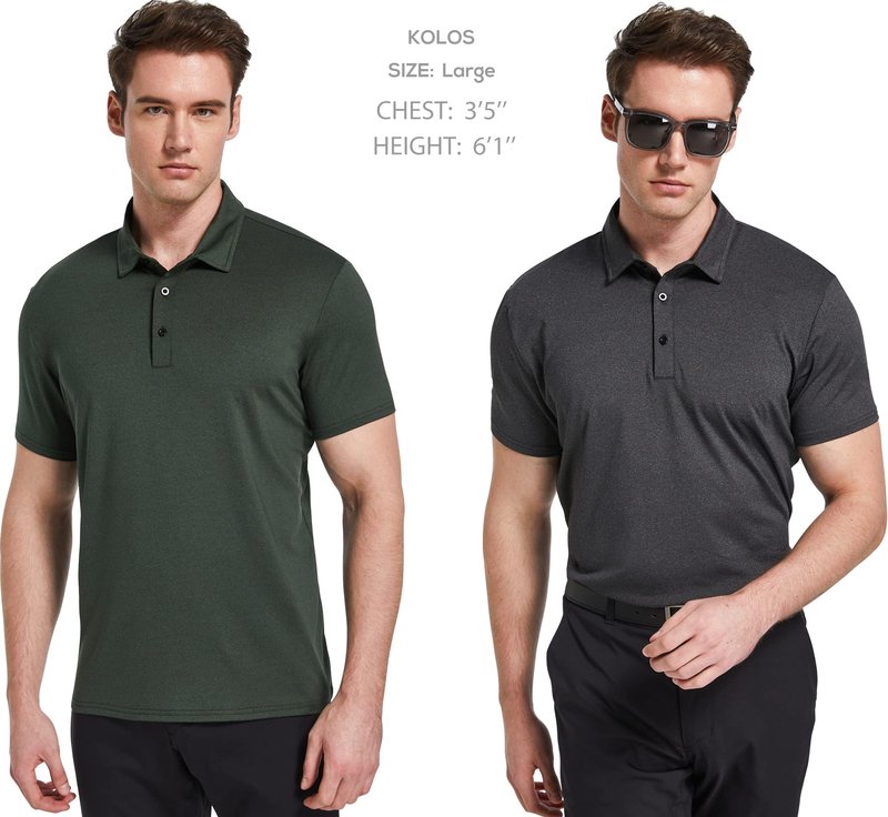TELALEO 5 Pack Mens Polo Shirts Quick Dry Short Sleeve Golf T Shirt Performance Moisture Wicking Casual Workout SetB XL