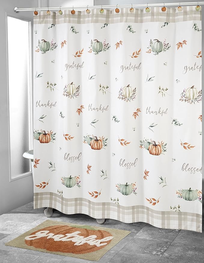 Avanti Linens - Fabric Shower Curtain, Fall Inspired Bathroom Decor