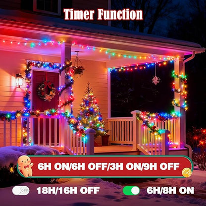 BHCLIGHT 240LED Christmas Voice Control String Lights Multicolor