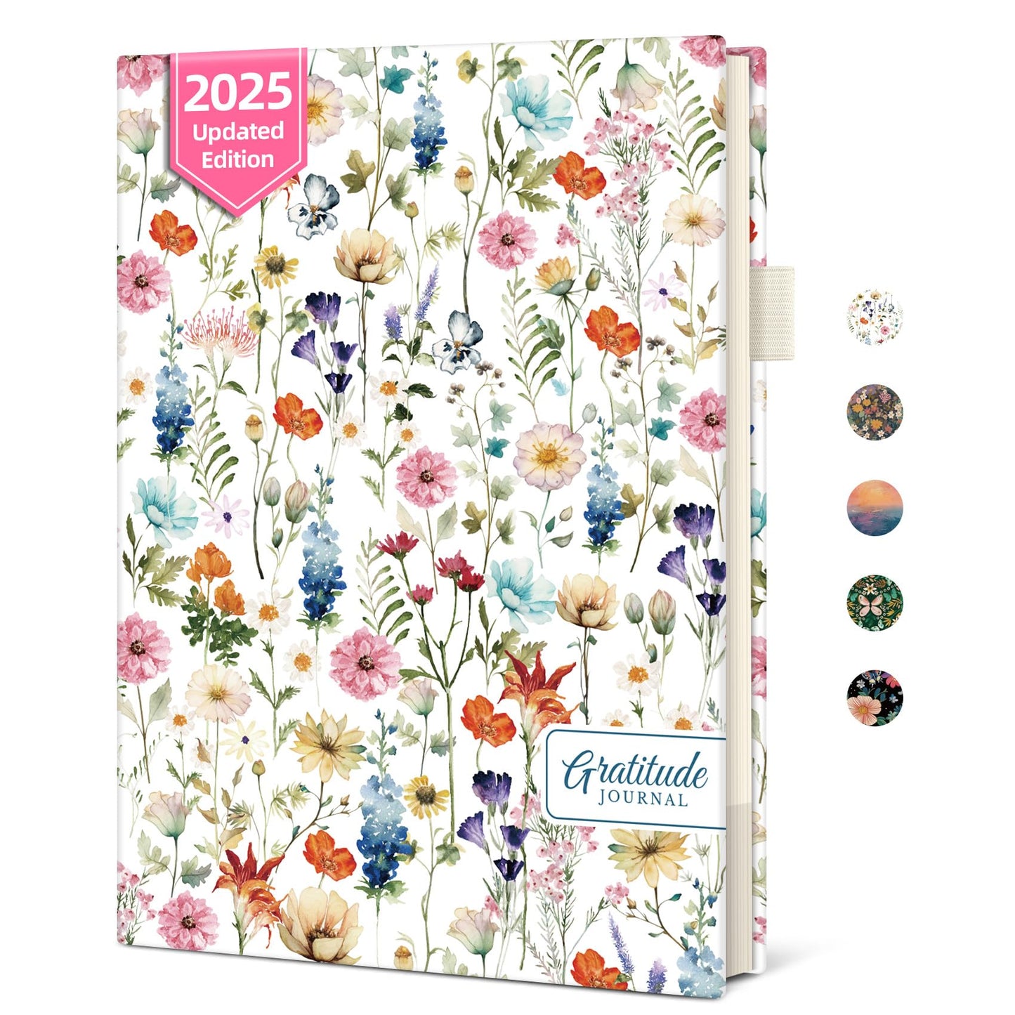 Gratitude Journal for Women – Undated Daily Mindfulness & Manifestation Journal with Prompts for Cultivate Affirmations, Positivity, Self-Care & Happiness - Wildflowers