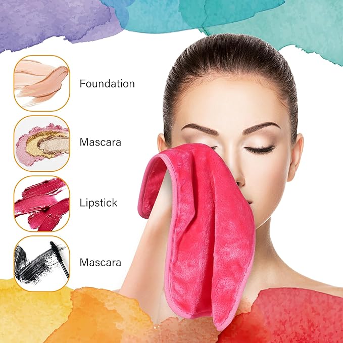 Nugilla Makeup Remover Cloth, 13x7 Inch Reusable Makeup Remover Towels