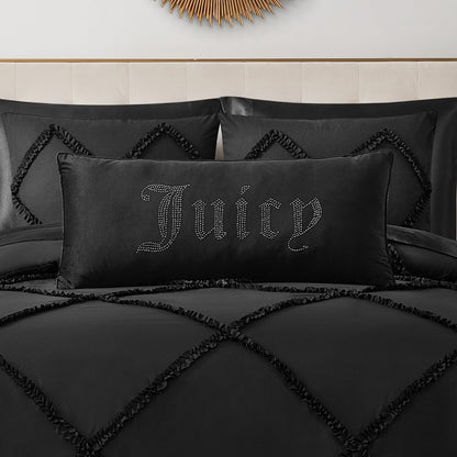 Juicy Couture – Decorative Accent Pillow Velvet Safari Leopard Premium Reversible Throw Pillow Living Room and Bedroom Décor Measures 14" x 24" Cheetah on White