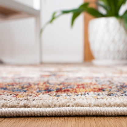 SAFAVIEH Bijar Collection 3' x 5' Ivory / Rust BIJ652A Traditional Oriental Distressed Non-Shedding Living Room Bedroom Accent Rug