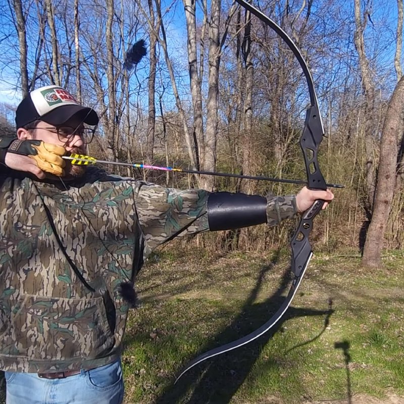 Sanlida Hermit 10 ILF Hunting Recurve Bow Kit for Adults 60" 30-45 Lbs Archery Recurve Bow, CNC ILF Riser, Carbon & Graphite Foam Core ILF Limbs, RH Only, Limited Life-time Warranty (60",40 Lbs)