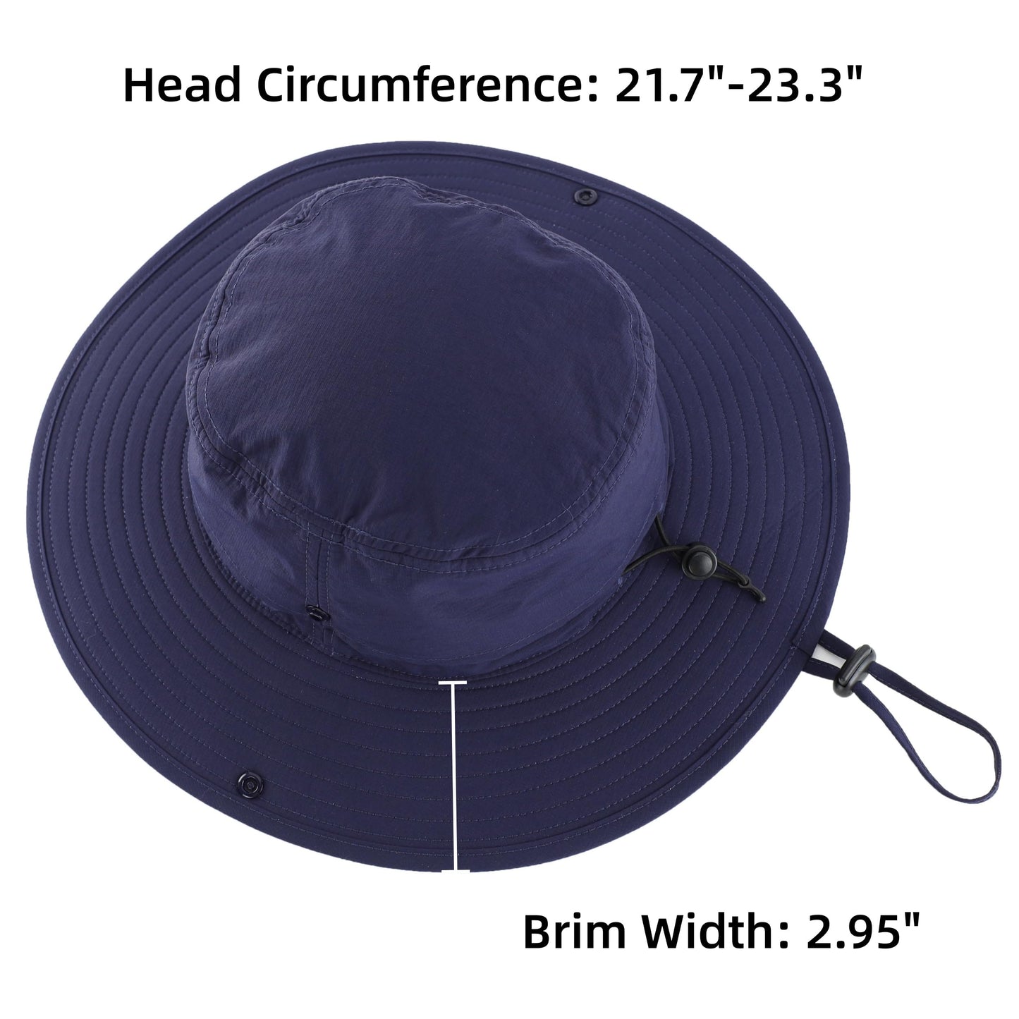 Connectyle UPF 50+ UV Protection Sun Hat for Men Women Waterproof Bucket Hat for Fishing Hiking Camping Safari Hat Navy Blue