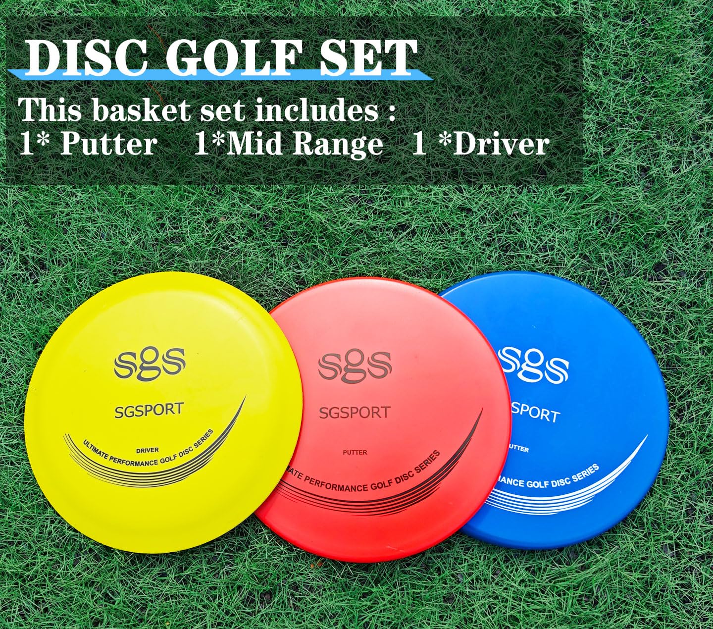 Disc Golf Basket - Portable Disc Golf Target with Heavy Duty 24-Chains Come with 3pcs Disc Golf Discs and Ground Stake -Suitable for Players of All Levels - Multi Color Available
