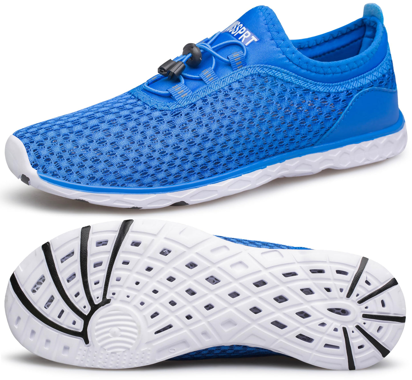 DOUSSPRT Men's Water Shoes Quick Drying Sports Aqua Shoes RoyalBlue Size 13