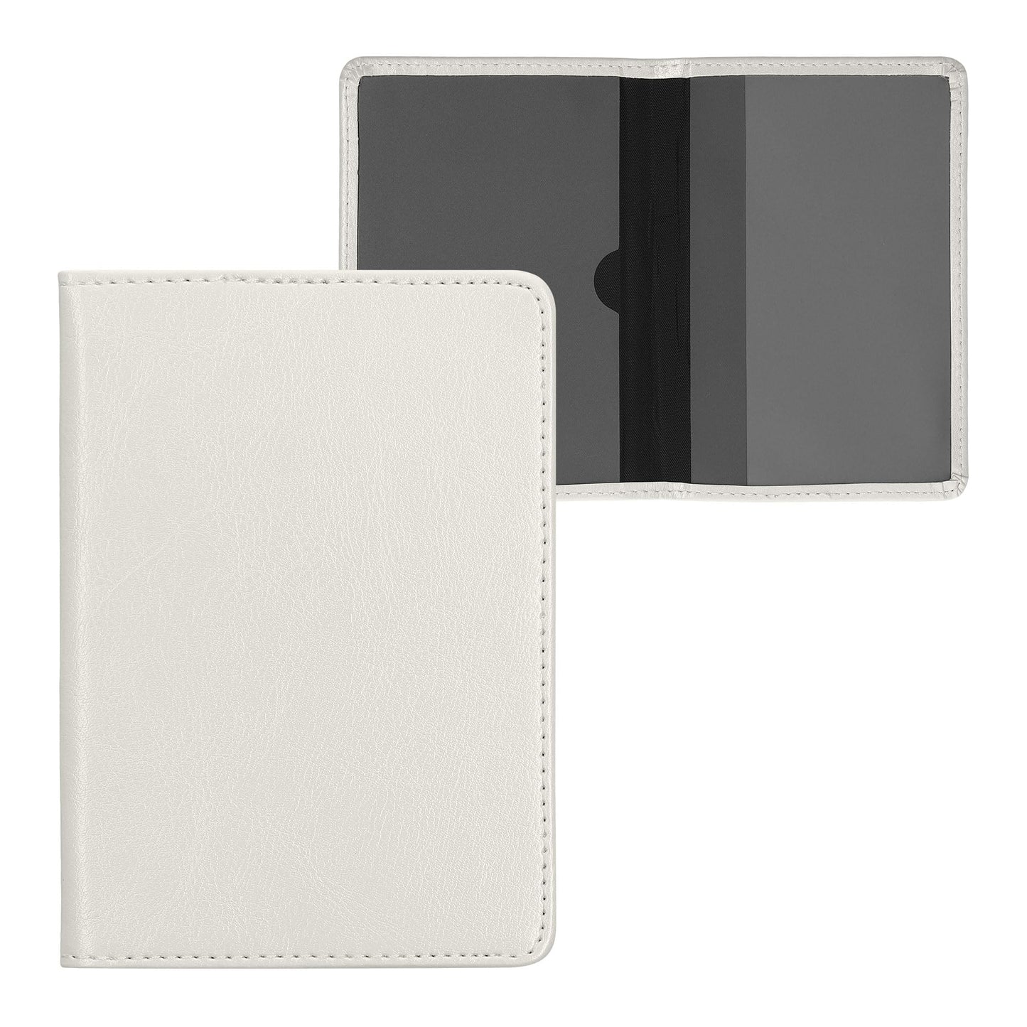kwmobile Registration and Insurance Holder - Car Document Holder for Vehicle Documents and Cards - PU Leather - Silver