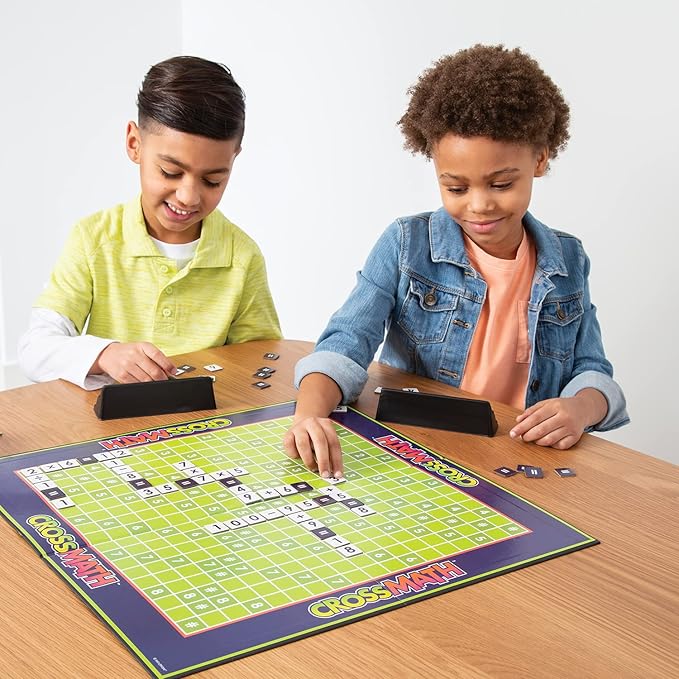 MindWare CrossMath - Engaging 2-4 Player Math Games for Kids Multiplication Game - Includes Additional Activities and Guidebook