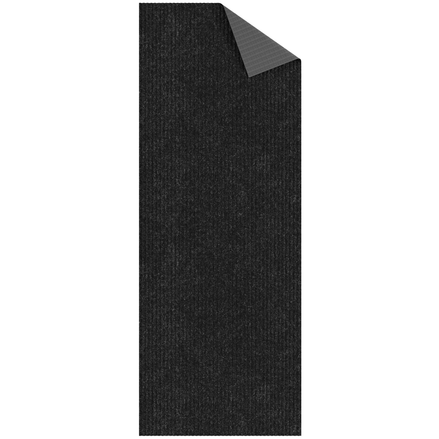 Ottomanson 2'7" x 9'10" Hallway Runner with Scraper Pile - Extra Durable Non-Slip Rug Mat for Indoor & Outdoor Use - Ideal for Kitchen, Entryway & Garage - High-Traffic Carpet, Black