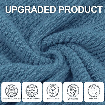 VOOVA & MOVAS Hand Towels for Bathroom Set of 4, Large 18" x 28", 100% Cotton |