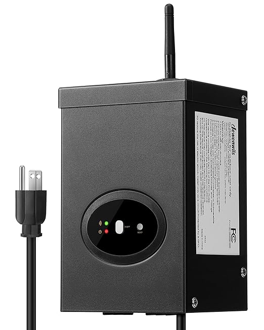 DEWENWILS 300W Smart Low Voltage Transformer, Compatible with Alexa and Google Home, 120V AC to 12V AC for LED Landscape Lights, Outdoor Lighting, ETL Listed, Waterproof, Schedule and Timer