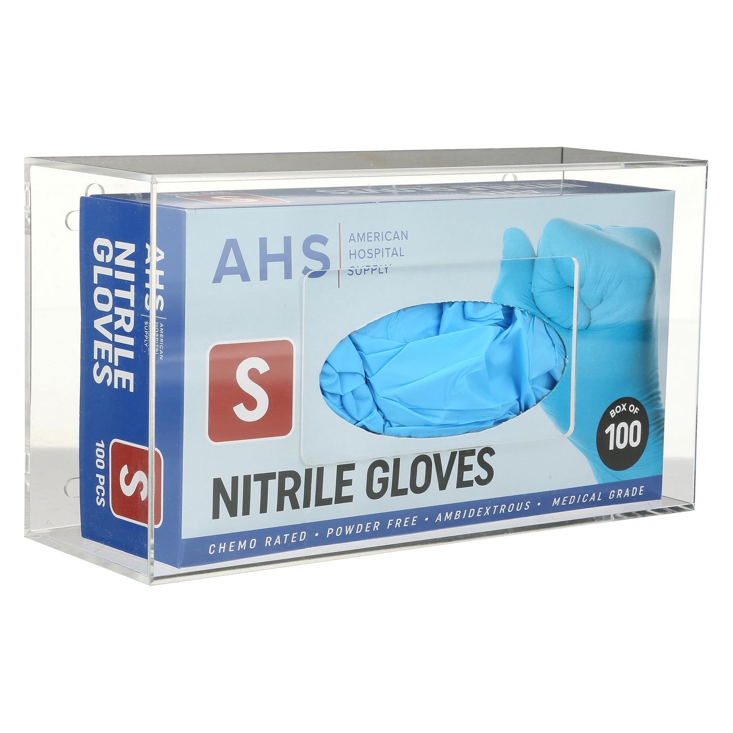 AMERICAN HOSPITAL SUPPLY Wall-Mount Glove Dispenser | Clear Acrylic Glove Box Holder with Individual Compartments | Single-Layer | 9.95 x 5.25 x 3.3 in | Gloves Sold Separately