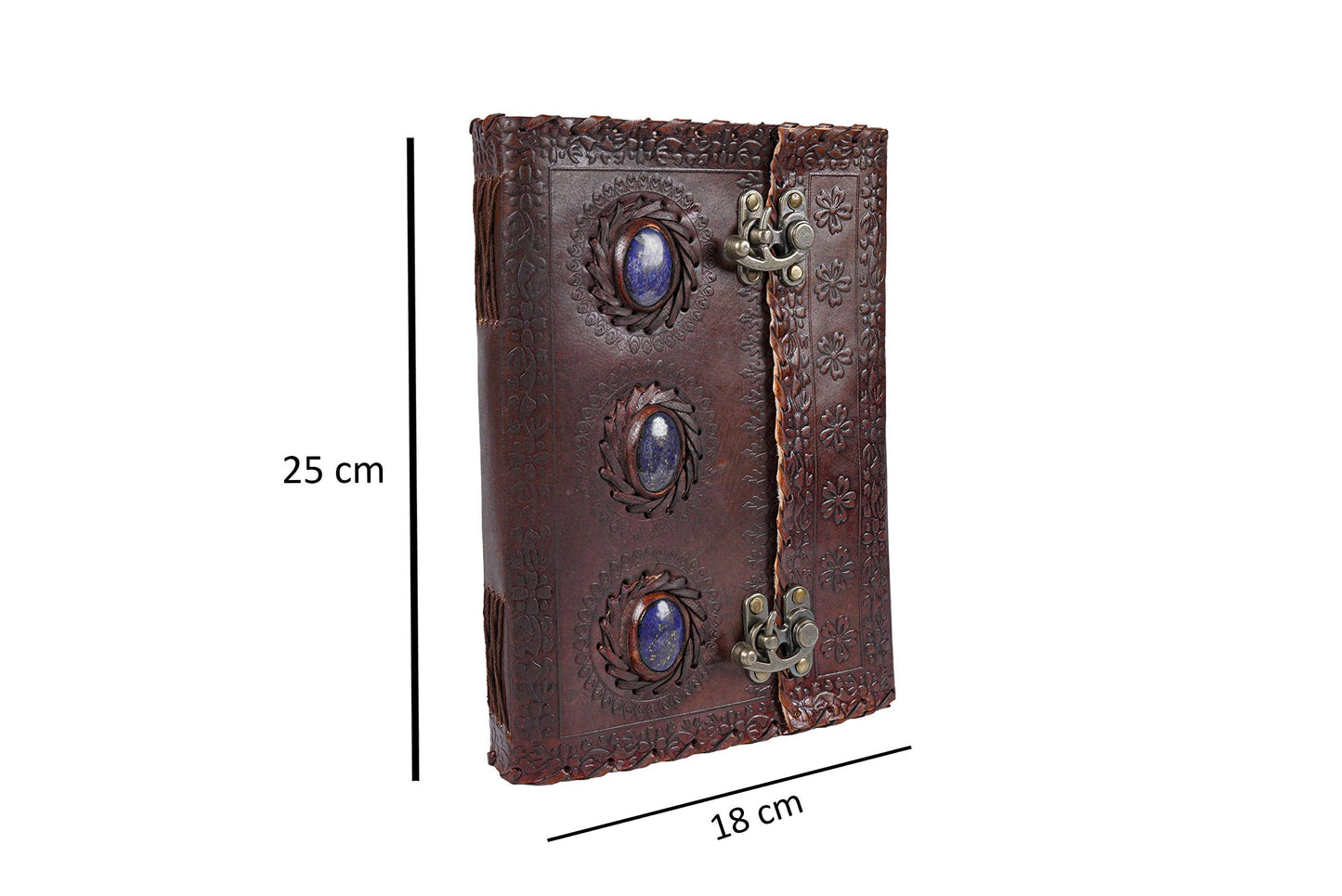 Leather Journal Medieval Stone Embossed Handmade Book of Shadows Vintage Notebook Office Diary College Poetry Sketch Book 10 x 7 Inches - Gift for women & men