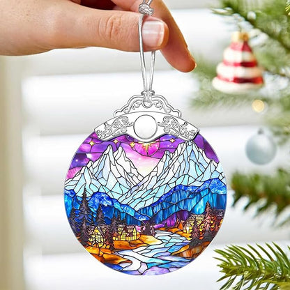 Night Court City of Star Light Ornament – Christmas Decoration & Christmas Ornament; Stained Glass Holiday Decoration (Holiday Present, Bauble Present, Gift Idea, Gift Exchange) | Heirloom Keepsakes