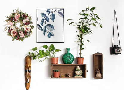 Floral Wreaths Spring Wreaths for Front Door, Artificial Handmade Front Door Wreaths Summer Wreaths for Front Door Windows Wreaths Inner Room Wreath Home Deco.