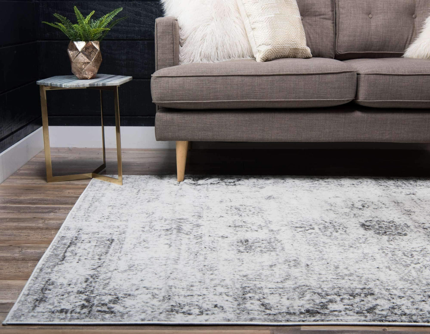 Unique Loom Sofia Collection Area Rug - Casino (3' 3" x 5' 3" Rectangle, Gray/ Beige)