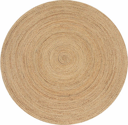 HUAHOO Jute Rug - Natural Hand Woven Jute Area Rug, 2' Round Rugs for Outdoor and Indoor, Farmhouse Rug for Dining Room Kitchen, Living Area, Under Table (Natural, 2ft Round)