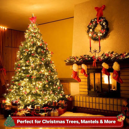 66FT 200 LED Christmas Light, Twinkle Xmas Lights with 8 Modes and Timer, Outdoor Waterproof Christmas Tree Lights for Room Bedroom Wedding Party Holiday Decorations, Warm White