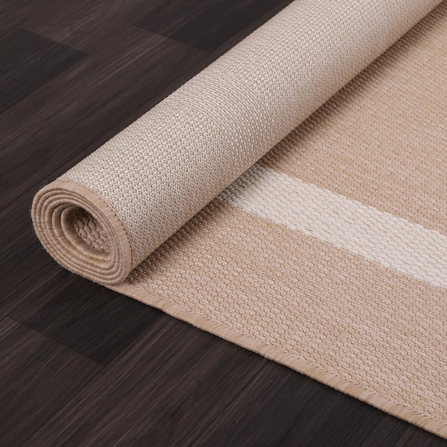 Luul Home Bordered Outdoor Rug 9x12 Washable Outside Carpet for Indoor Patio Porch Waterproof Easy Cleaning Non Shedding Area Rugs Beige 9 x 12