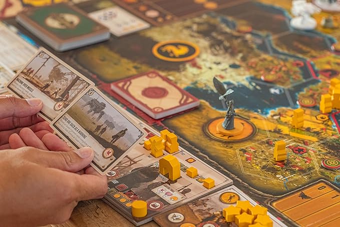 Stonemaier Games: Scythe (Base Game) by Jamey Stegmaier | an Engine-Building Area Control Strategy Board Game with Mechs Set in Dieselpunk 1920+ Europe for Adults and Family | 1-5 Players 115 Mins