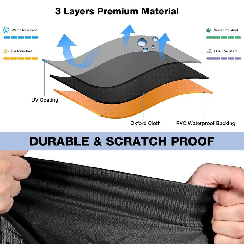 NEVERLAND Trailerable Boat Cover Waterproof Heavy Duty Marine Grade Polyester Canvas Fits V Shape/V-Hull and Tri-Hull Runabouts, Pro-STYL, Bass Boats (Boat Length 17-19ft, Beam Width up to 102",Black)
