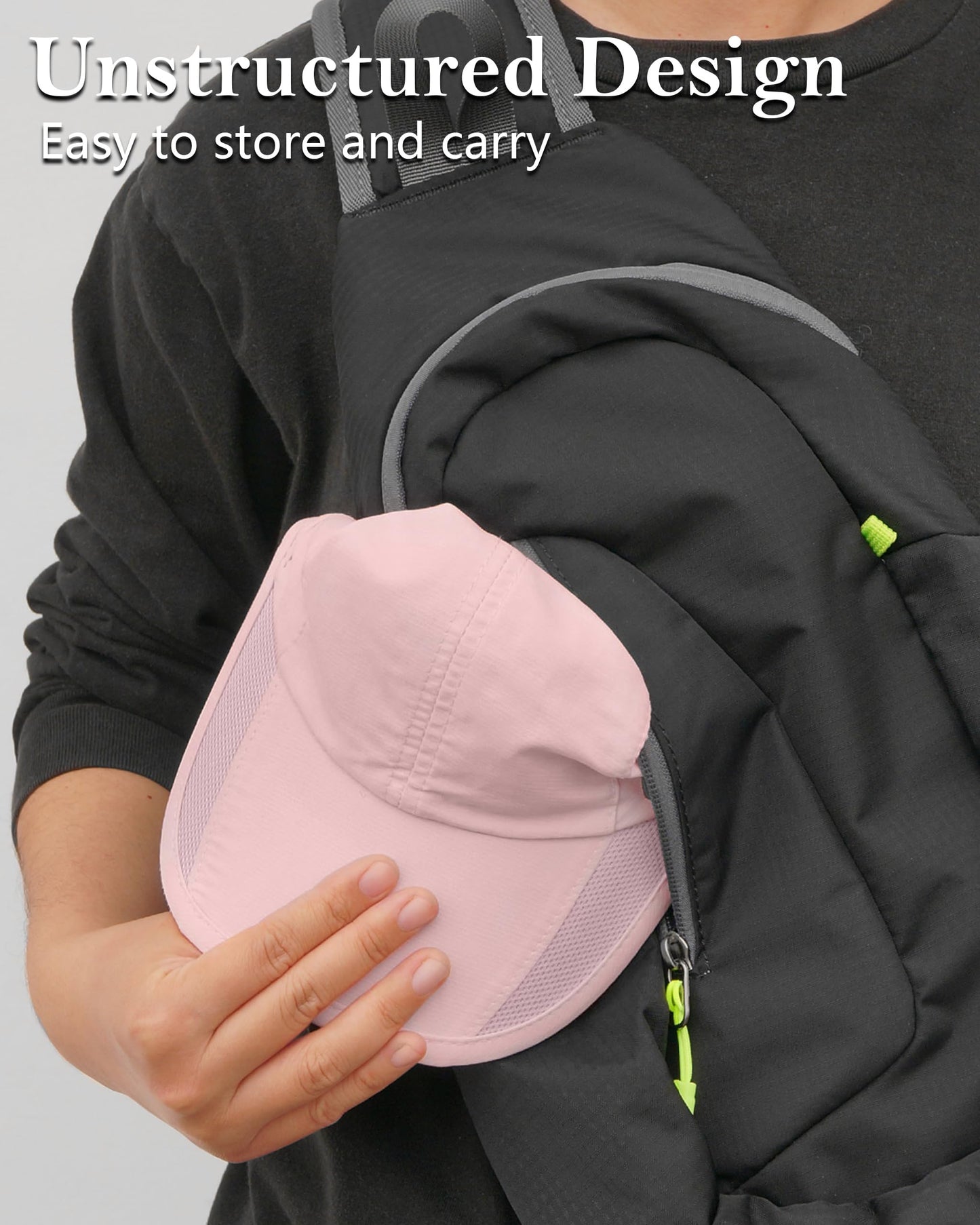 GADIEMKENSD Quick Drying Running Hat Summer Cooling Baseball Cap UPF50+ Sports Sun Caps Breathable Mesh Lightweigh Dad Hats Unstructured for Golf Workout Hiking Gym Travel Camp Pink S/M 6 7/8-7 1/4