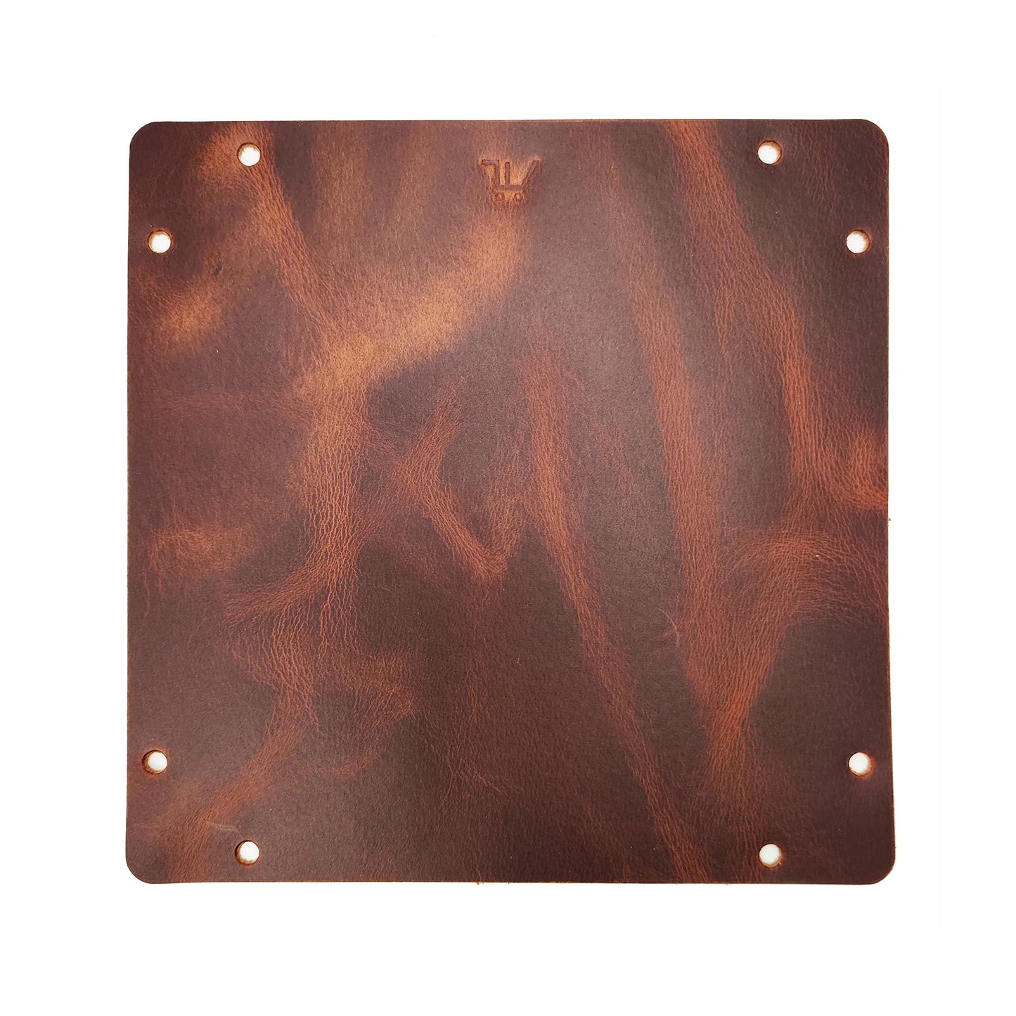 WOBACWVO Leather Valet Tray Entryway Catchcall Tray Nightstand Organizer Storage for Wallets Watches Keys Holder Dish Bowl Coins Office Desk Accessory (Antique Brown-Oil Wax Leather).