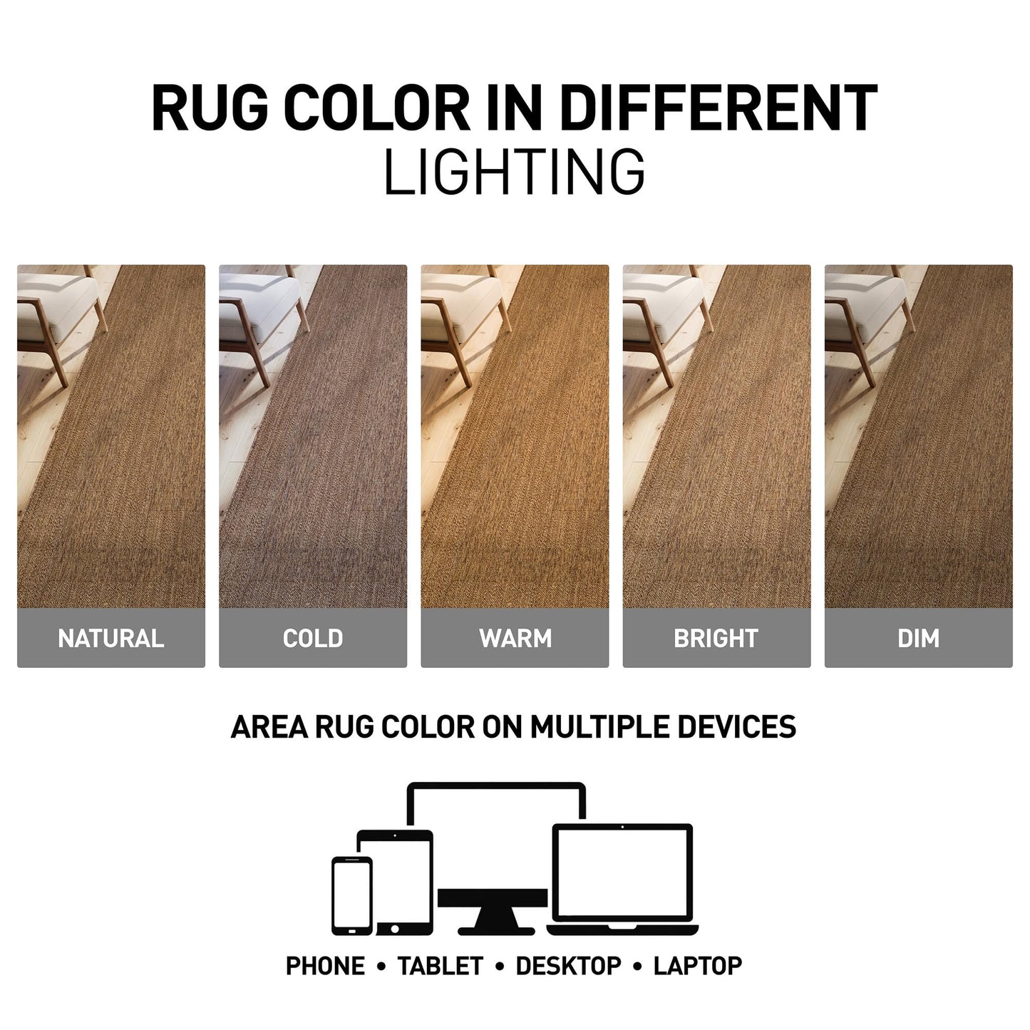Rugshop Geometric Border Indoor Outdoor Flat Woven Area Rug,Natural Jute-Style,Easy-Care Patio Rug for Backyard Porch Deck Balcony, 6'6" x 9' Natural/Jute