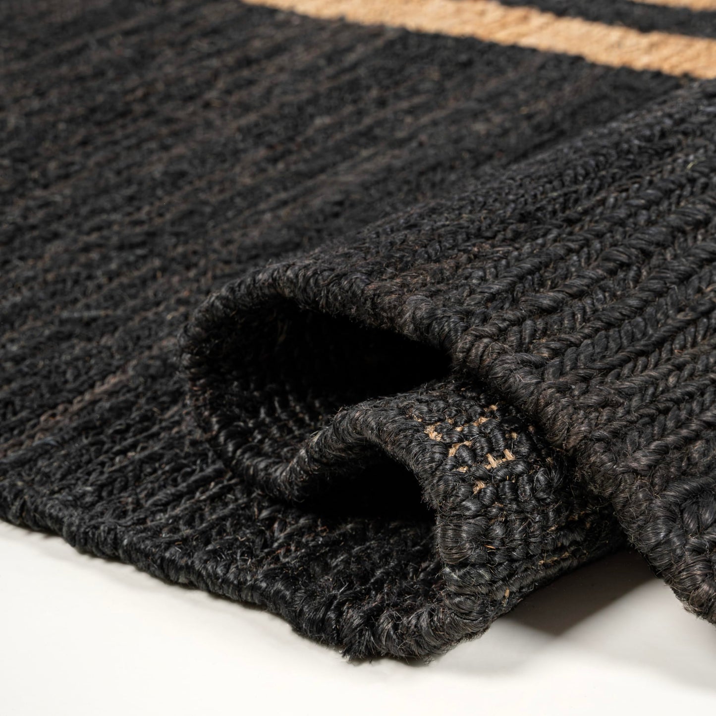 JONATHAN Y Olivier Wide Ticking Stripe Jute Black/Natural Indoor Area Rug, 4x6, Rustic, Farmhouse, Easy-Cleaning for Living Room, Bedroom, Kitchen, Non-Shedding (NRF200B-4)