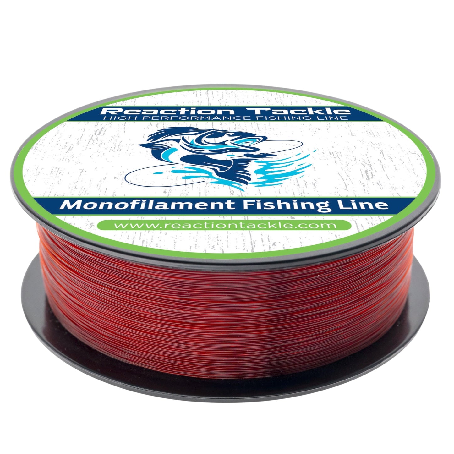 Reaction Tackle Monofilament Fishing Line - Premium Nylon Mono Line, Strong & Abrasion-Resistant, Low Memory for Smooth Long Casts - Freshwater & Saltwater - Red | 80lb (200 Yards)
