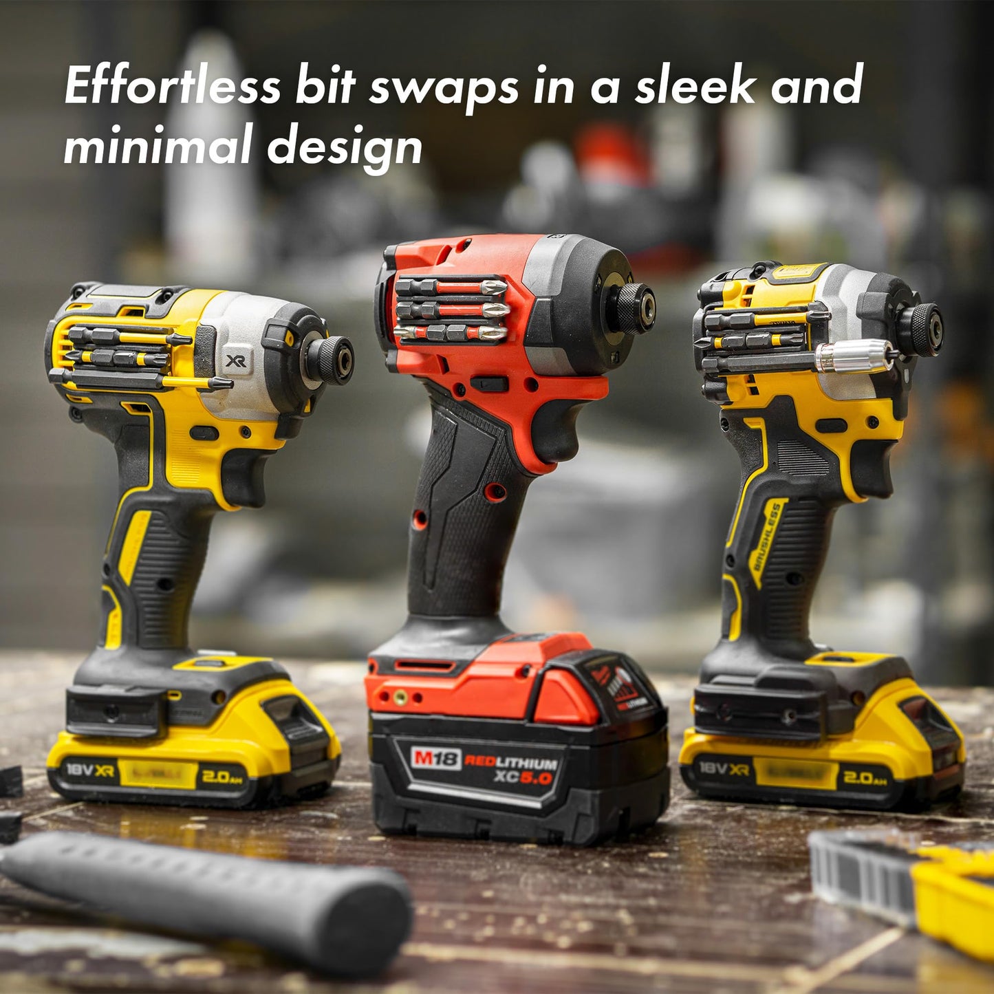 Simon Tools Magnetic Bit Holder for Impact Drivers and Drills - Super Strong Adhesive - Drill Accessory Compatible With Most Drills Brands like Dewalt, Makita, Klein, Bosch and Milwaukee Bit Holder