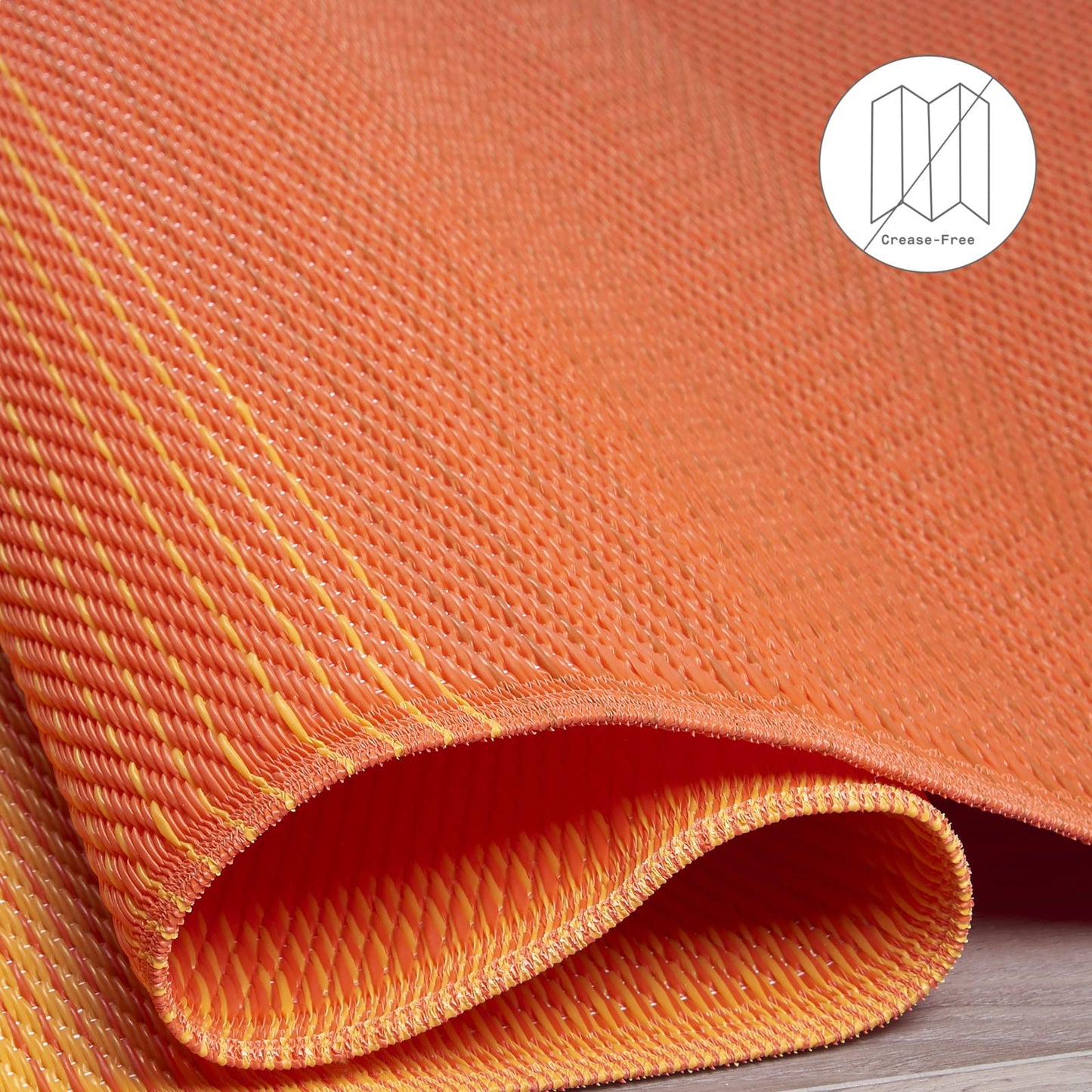 Fab Habitat Outdoor Rug - Waterproof, Fade Resistant, Crease-Free - Premium Recycled Plastic - Ombre - Patio, Deck, Porch, Balcony, Laundry Room - Big Sur - Sunset - 4 x 6 ft
