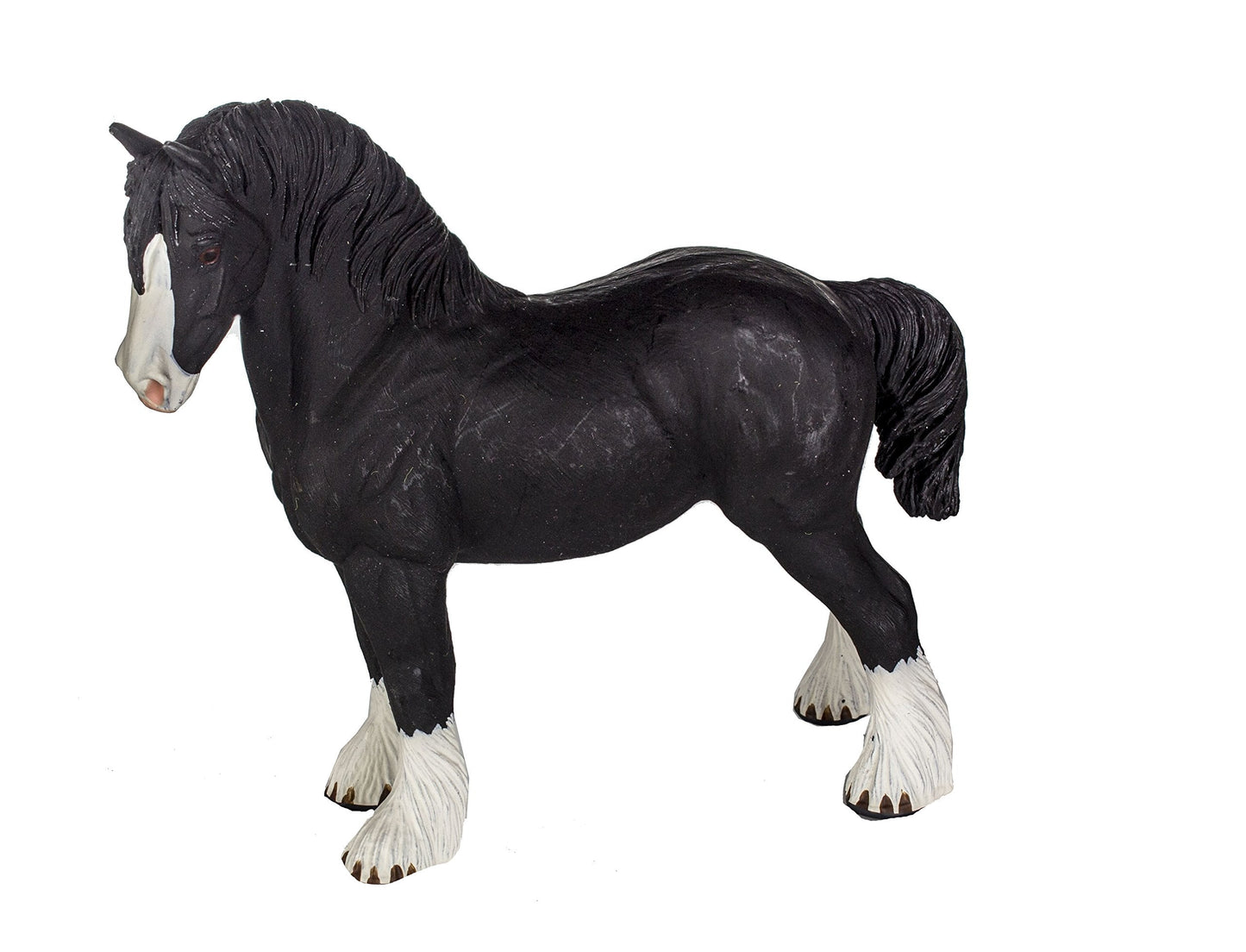 Safari Ltd. Shire Stallion Figurine - Lifelike 5" Horse Figure - Educational Toy for Boys, Girls, and Kids Ages 3+