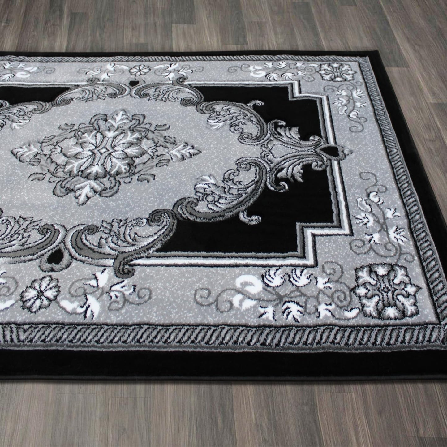 HADBA Modern 5x7 Traditional Living Room Rug - Area Rugs for Living Room Dining & Bedroom - Hand Carved Runner Carpet - Durable Polyester - Non-Fade Stain-Resistant - Turkish Made