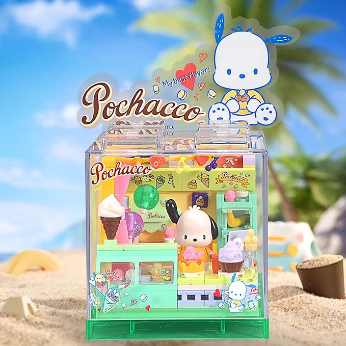 Cute Building Bricks Blocks Toys Miniature Sets with Transparent Display Fun Toy Collectible Gift for Fans Girls Birthday Party Supply Decorations Room Décor Plush Stickers Stuff Age 3 4 5 6