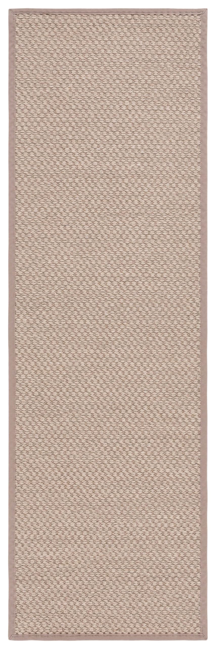 SAFAVIEH Natural Fiber Collection Runner Rug - 2'6" x 6', Natural & Grey, Rustic Farmhouse Border Sisal Design, Easy Care, Ideal for High Traffic Areas in Living Room, Bedroom (NF153A)