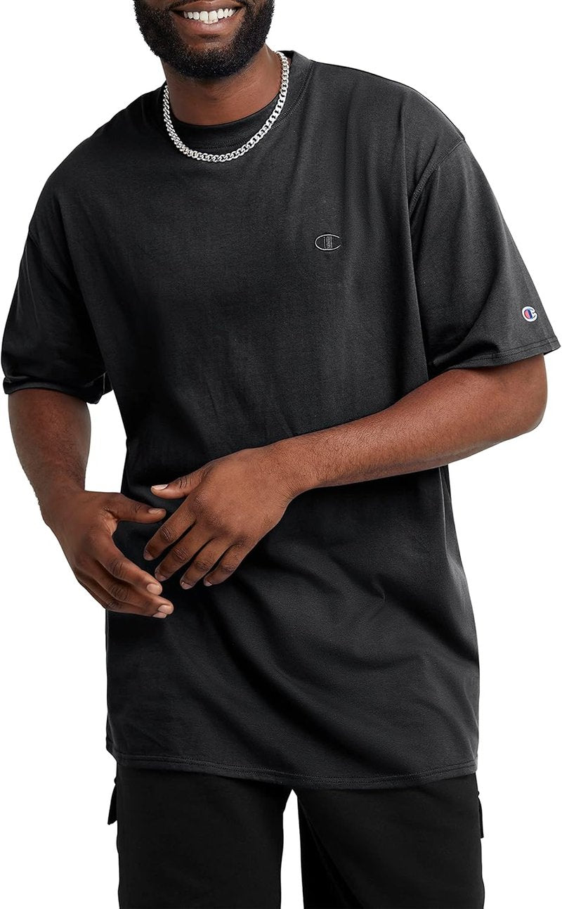 Champion Men's Classic Short Sleeve T-Shirt - Midweight 100% Cotton | Regular & Big & Tall Sizes Available