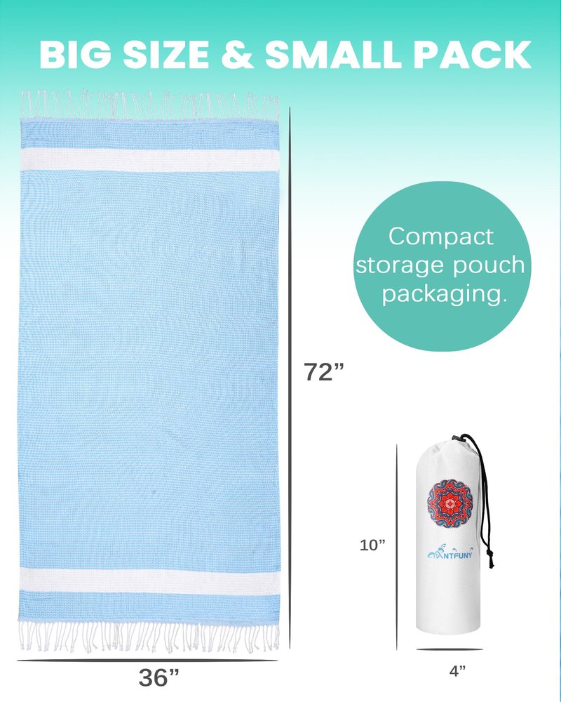 4 Packs Turkish Beach Towels Oversized Swim Towel Set Bulk Quick Dry Bath Pool Sand Free Extra Large Xl Big Blanket Adult Travel Essentials Cruise Accessories Must Have Clearance Vacation Stuff