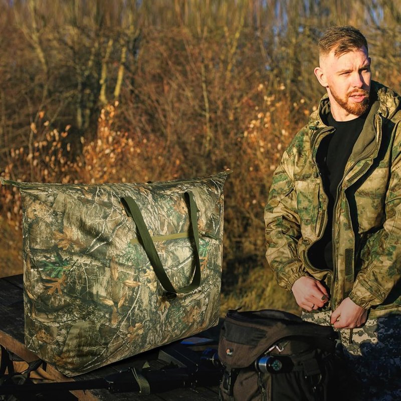 Camouflage Scent Control Bag - Extra Large 42 x 26 Inch Waterproof Smell Proof Storage for Hunting Gear