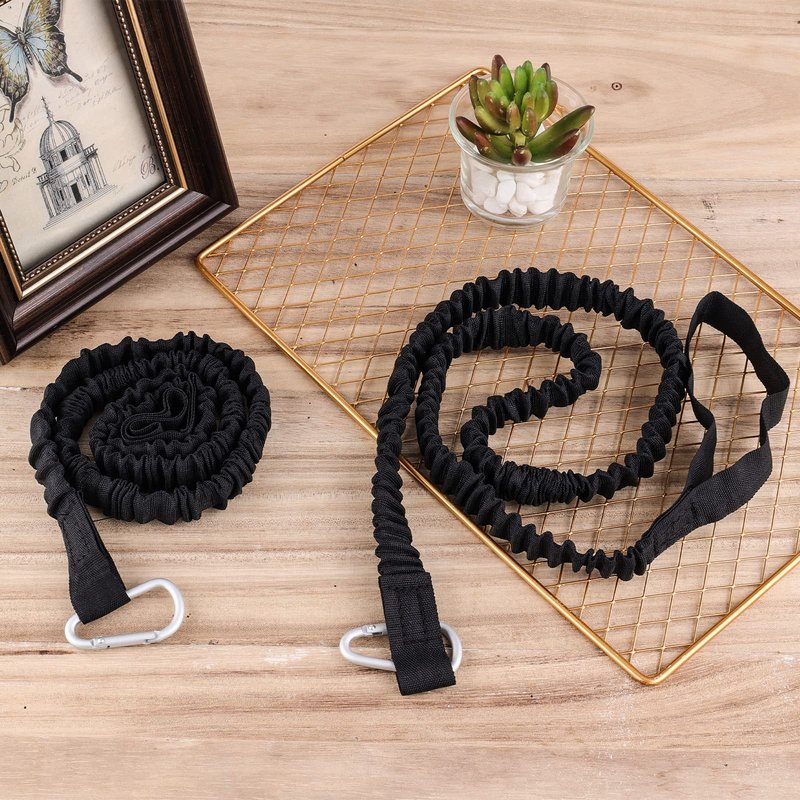 AIEX 2pcs Kayak Paddle Leash, 34-61 Inches Stretchable Paddle Straps with Carabiner Paddle Lanyard Stretch Kayak Rope for Canoe Boat Surf Board Fishing Rod