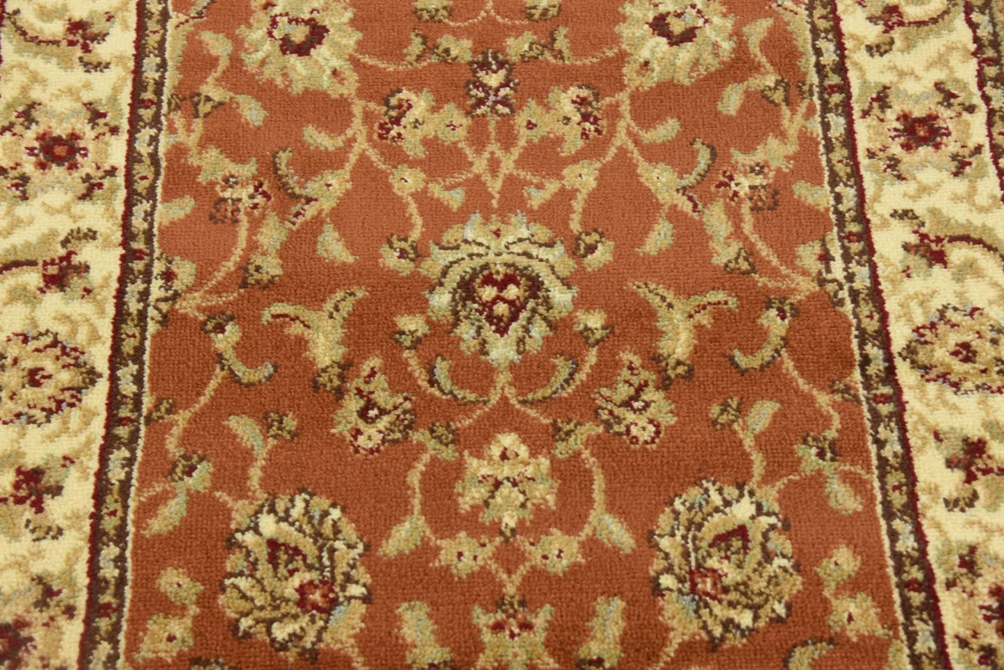Unique Loom Voyage Collection Traditional Oriental Classic Intricate Design Area Rug (2' 7 x 10' 0 Runner, Terracotta/Ivory)