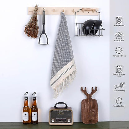 Evelynen Turkish Hand Towels for Bathroom & Kitchen Towels Decorative Set of 2