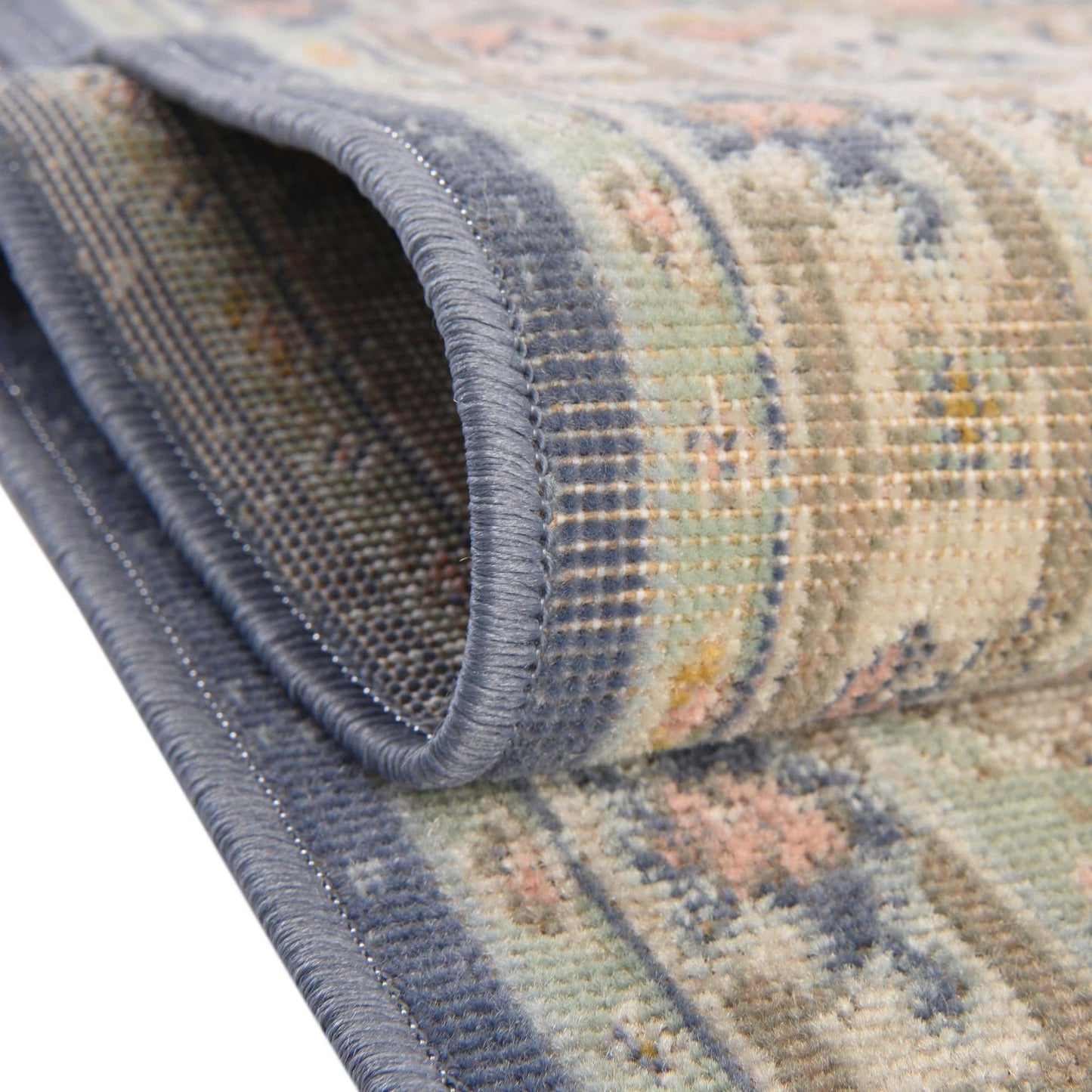 Unique Loom Whitney Collection Area Rug - Milano (5' 3" x 8' Rectangle, Multi/ Blue)
