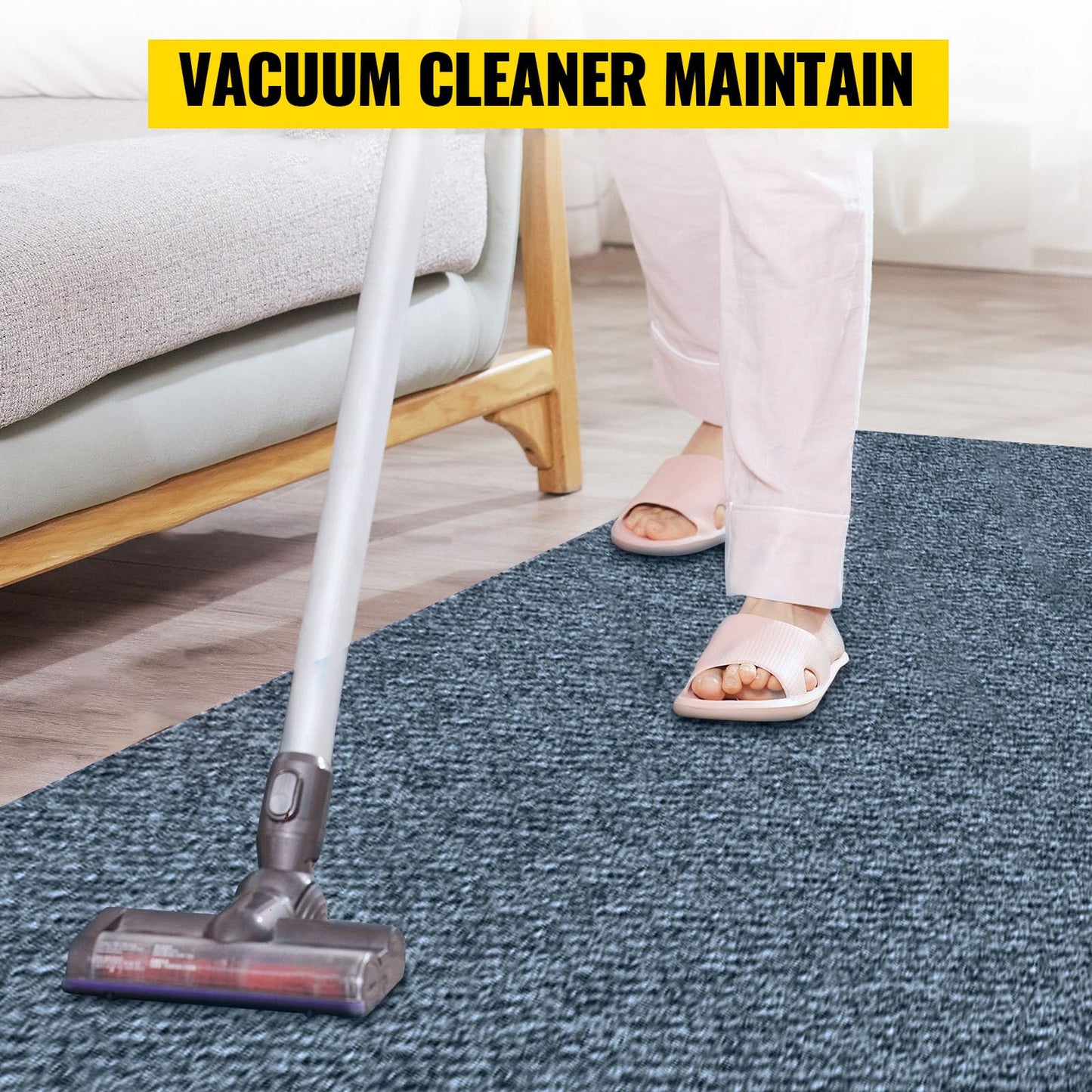 Happybuy 6 ft x 13 ft Grey Marine Carpet for Boats Waterproof - 0.18" Thick Indoor Outdoor Rug Carpet Roll for Home Patio Porch Deck